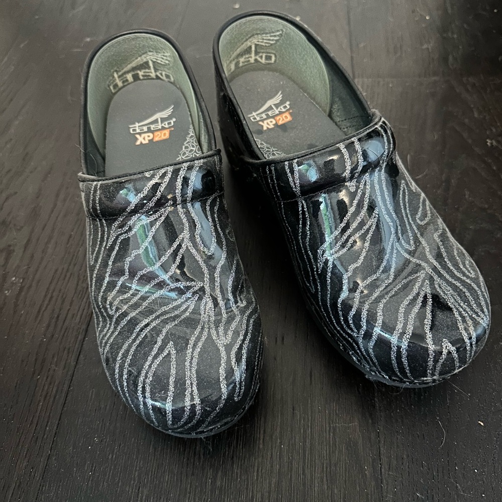 Dansko Black & Silver XP Pro Clogs